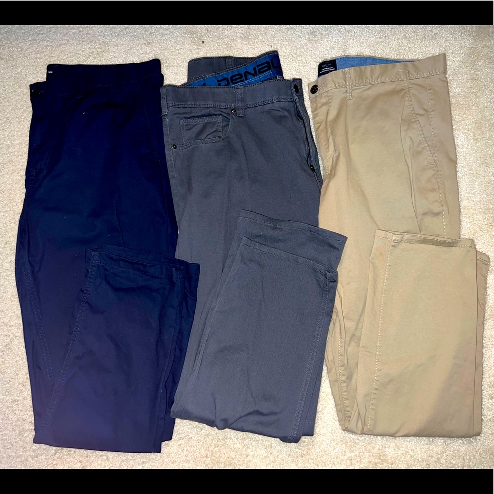 Mens 40x32 name brand pants lot of 3